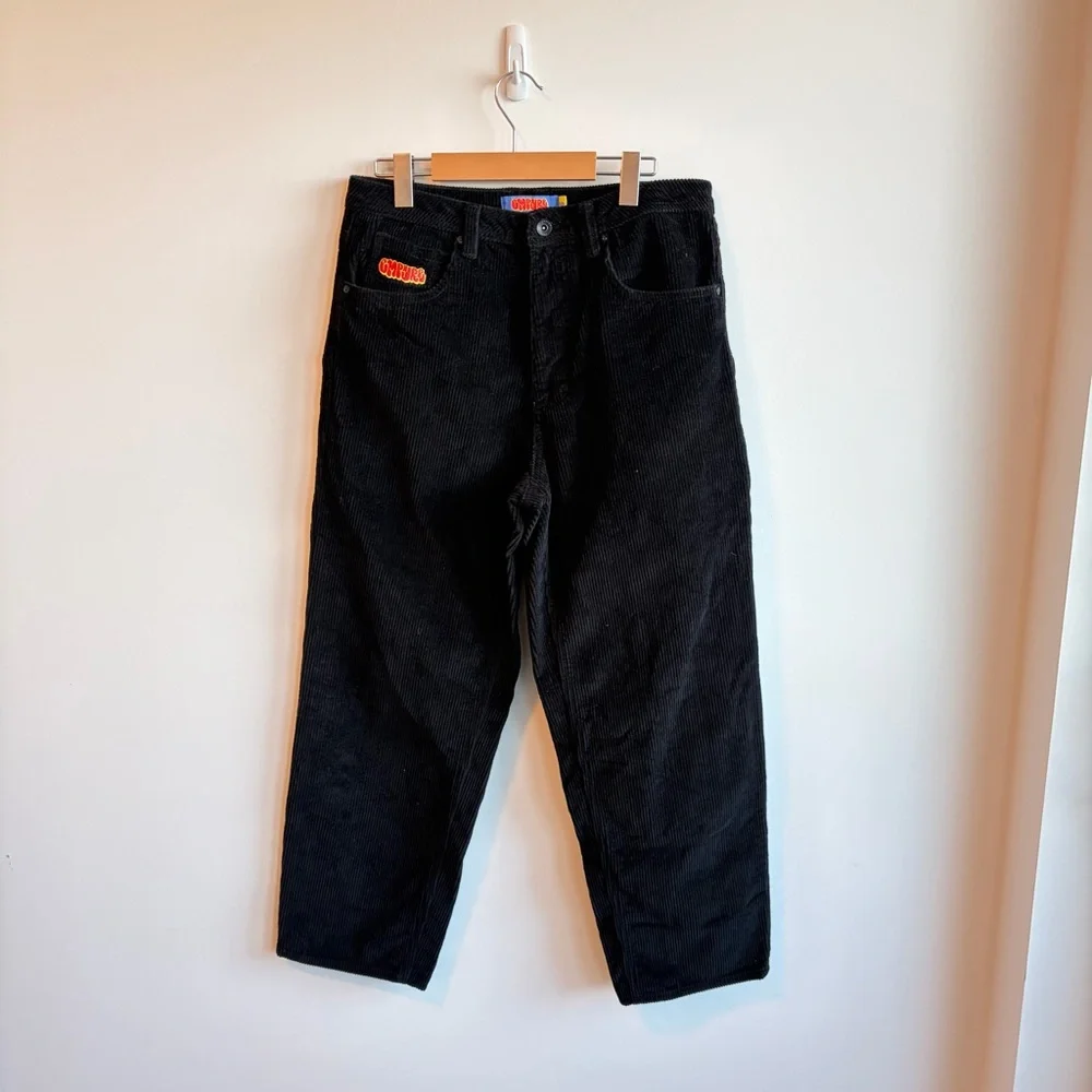 Empyre Loose Fit Black Corduroy Skate Pants Size 30 - Picture 3 of 10